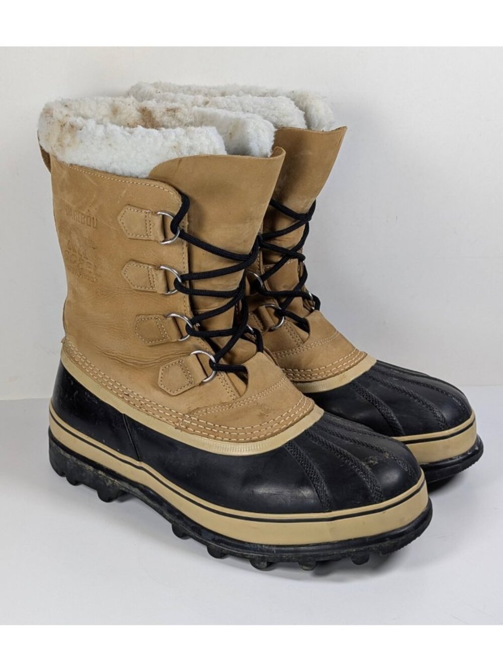 Sorel Caribou Buff Leather Waterproof Snow Winter Boots Mens 12 Kaufman Canada